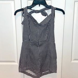 Forever 21 Black gingham 50’s style Romper
